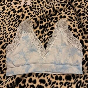 PINK Victoria's Secret Blue Lace Trim Bralette